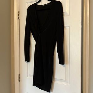 Boohoo black stretchy going out dress - size 12